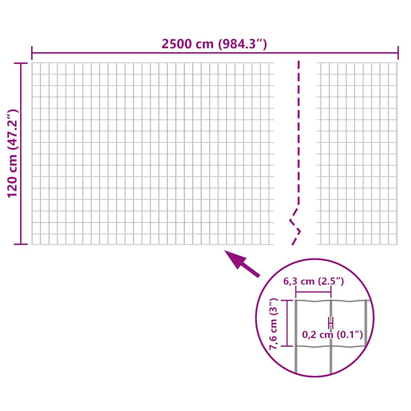 vidaXL Euro Fence zöld acélkerítés 25 x 1,2 m
