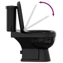 vidaXL fekete WC tartállyal