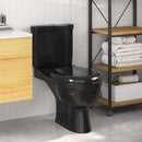 vidaXL fekete WC tartállyal