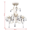 Kristály Függő Mennyezeti Lámpa Csillár Elegáns Fehér