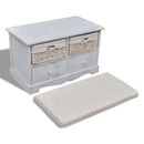 vidaXL fehér császárfa tárolópad 62 x 33 x 42 cm