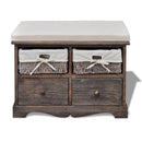 vidaXL barna császárfa tárolópad 62 x 33 x 42 cm