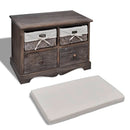 vidaXL barna császárfa tárolópad 62 x 33 x 42 cm