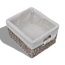 vidaXL barna fa szekrény 3 szőtt kosárral