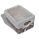 vidaXL barna fa tárolóállvány 4 szőtt kosárral