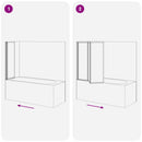 ZuhanyFal Kádparaván 141 x 132 cm 3 Panel Összehajtható