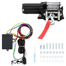 12 V-os elektromos csörlő 1360 kg szerelőlappal görgős léccel