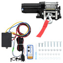 12V Elektr. Csörlő 1360kg Szerelőlap Görgő Vezeték nélküli Távirányító