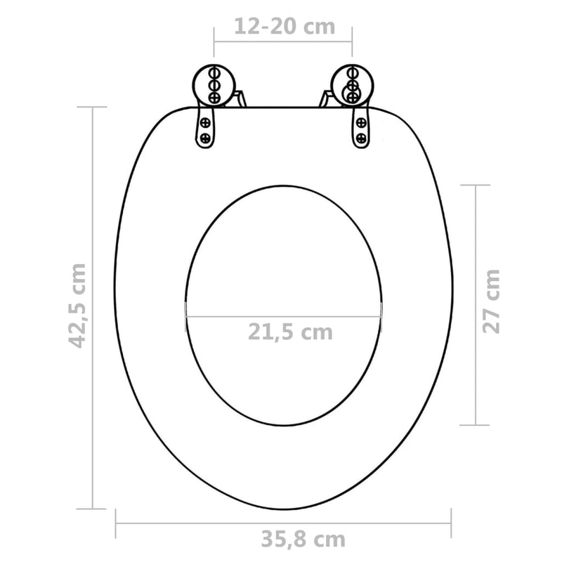 vidaXL egyszerű tervezésű fehér MDF WC-ülőke