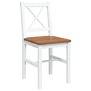 Fából Készült Asztal 4 Fából Készült Székkel / étkező garnitúra Barna