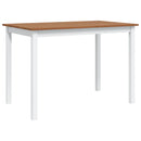 Fából Készült Asztal 4 Fából Készült Székkel / étkező garnitúra Barna