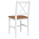 Fából Készült Asztal 4 Fából Készült Székkel / étkező garnitúra Barna