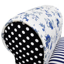 vidaXL kék és fehér foltvarrott pad