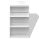 vidaXL fehér magasfényű MDF bárasztal bortartóval