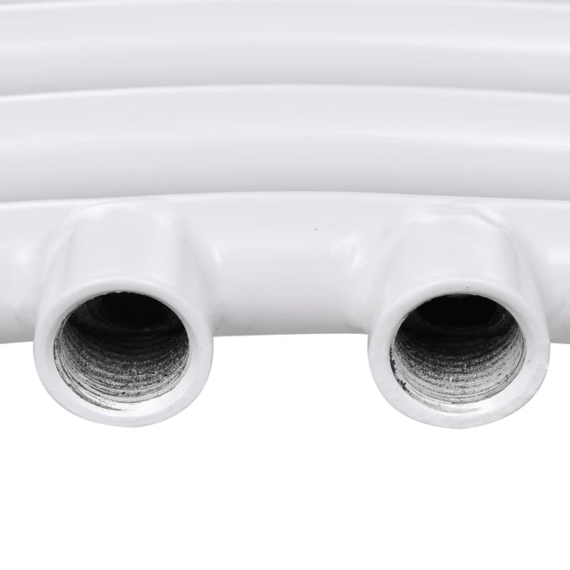 Fürdőszobai törölközőszárító radiátor központi fűtéssel oldalsó és középső csatlakozóval ívelt 500 x 764 mm