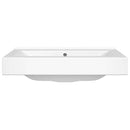 Négyszögletes fehér luxus kerámia mosdókagyló lyukkal csaphoz 60x46 cm