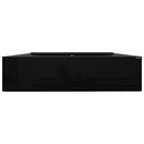 Négyszögletes fekete luxus kerámia mosdókagyló lyukkal csaphoz 60x46cm