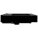 Négyszögletes fekete luxus kerámia mosdókagyló lyukkal csaphoz 60x46cm