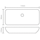 Luxus Kerámia Mosdó Négyszögletű Mosogató Fehér 71 x 39 cm