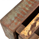 vidaXL 4 kerekes tömör újrahasznosított fa dohányzóasztal