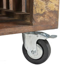 vidaXL 4 kerekes tömör újrahasznosított fa dohányzóasztal