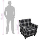 vidaXL fekete szövetfotel párnával