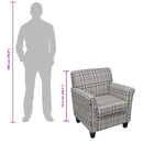 vidaXL krémszínű szövetfotel párnával