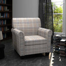 vidaXL krémszínű szövetfotel párnával