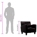 vidaXL sötétbarna műbőr fotel