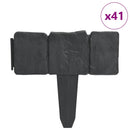 vidaXL 41 db kőhatású műanyag kert-/gyepkerítés 10 m