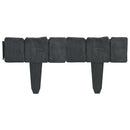 vidaXL 41 db kőhatású műanyag kert-/gyepkerítés 10 m