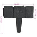 vidaXL 41 db kőhatású műanyag kert-/gyepkerítés 10 m