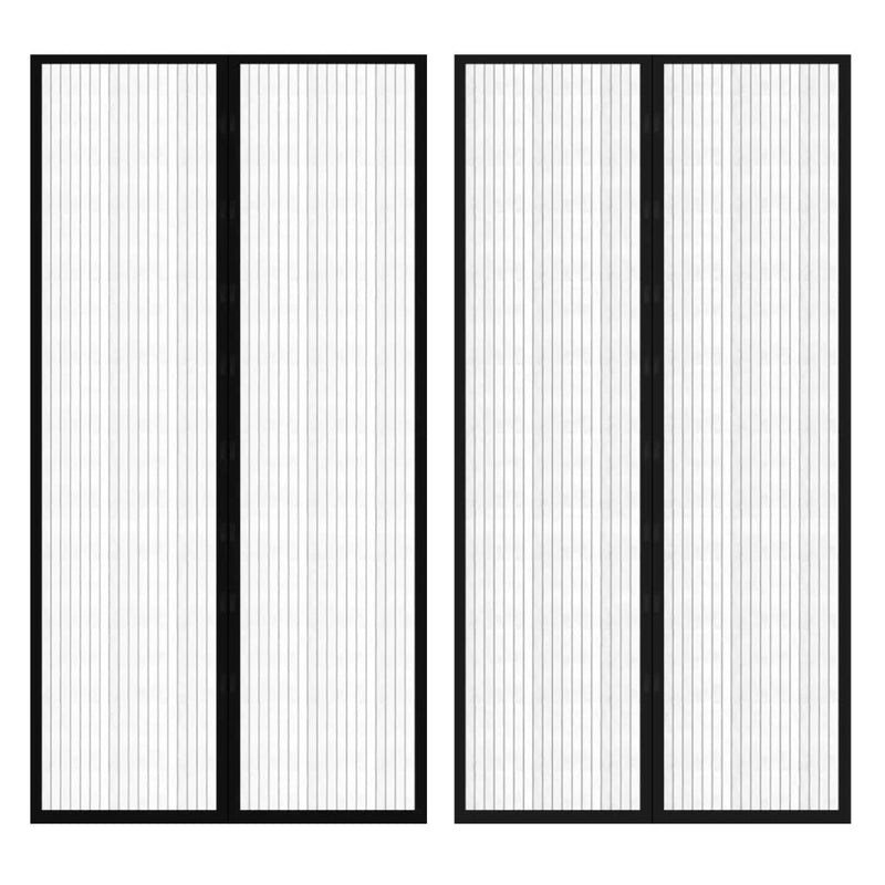 vidaXL Rovar Ajtó Függöny Tépőzáras Szalaggal Ellátott 210x100 cm 2 db