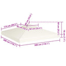 vidaXL krémfehér csere pavilon ponyvatető 310 g/m² 3 x 3 m