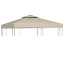 vidaXL bézs csere pavilon ponyvatető 310 g/m² 3 x 3 m
