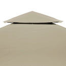 vidaXL bézs csere pavilon ponyvatető 310 g/m² 3 x 3 m