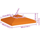 vidaXL narancssárga csere pavilon ponyvatető 310 g/m² 3 x 3 m