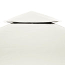 vidaXL krémfehér csere pavilon ponyvatető 310 g / m² 3 x 4 m