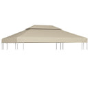 vidaXL bézs csere pavilon ponyvatető 310 g / m² 3 x 4 m
