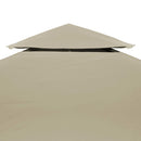 vidaXL bézs csere pavilon ponyvatető 310 g / m² 3 x 4 m