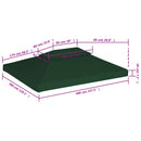 vidaXL zöld csere pavilon ponyvatető 310 g / m² 3 x 4 m