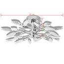 mennyezeti lámpa fehér és átlátszó akril kristály levél karokkal E34 izzók