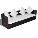 vidaXL Napozó Barna 200 x 60 x 58 cm polirattan