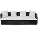 vidaXL Napozó Barna 200 x 60 x 58 cm polirattan