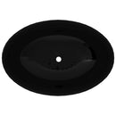 Ovális, fekete kerámia mosdókagyló 40 x 33 cm