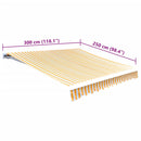 vidaXL napraforgó sárga/fehér napellenző ponyva 3x2,5 m (keret nélkül)