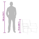 vidaXL fekete krómlábas műbőr karosszék