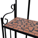 Terrakotta mozaikmintás növénytartó állvány
