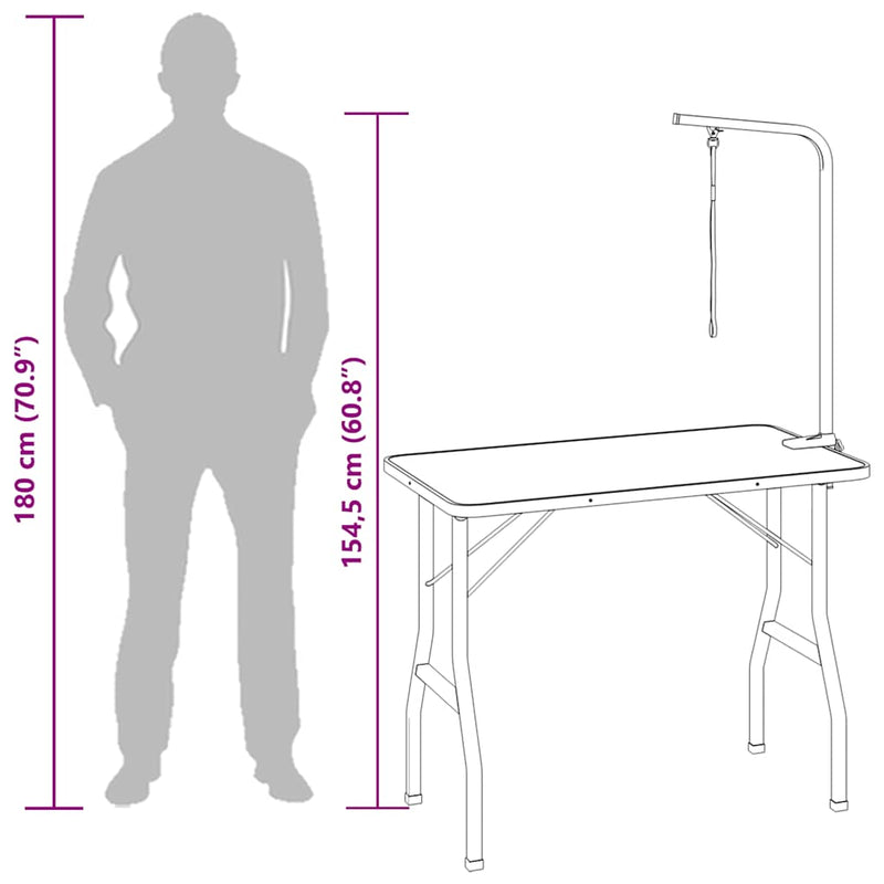 vidaXL állítható fürdető kozmetikai asztal kutyáknak macskáknak