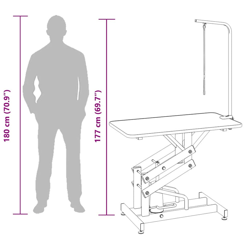 Hidraulikus Háziállat Fürdő/Szőrtelenítő Asztal Állítható fordítható